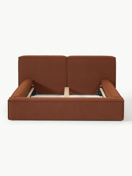 Bouclé gestoffeerd bed Lennon
