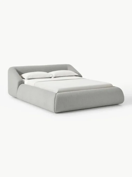 Bouclé gestoffeerd bed Sofia