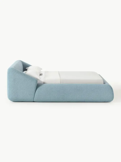 Bouclé gestoffeerd bed Sofia
