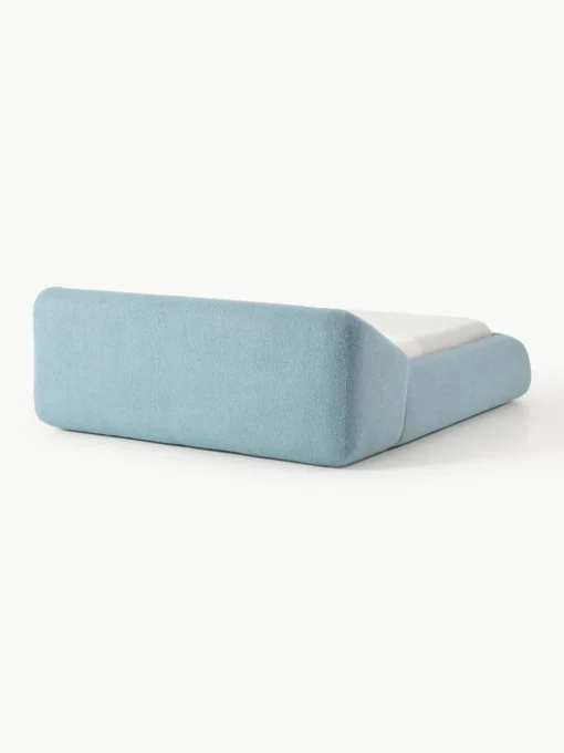 Bouclé gestoffeerd bed Sofia