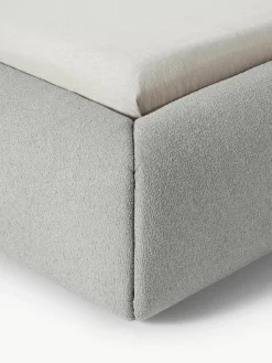 Bouclé gestoffeerd bed Sofia