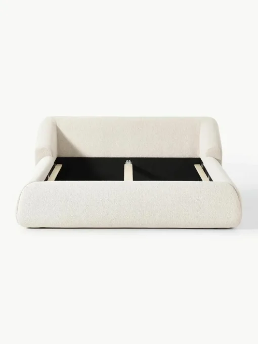 Bouclé gestoffeerd bed Sofia