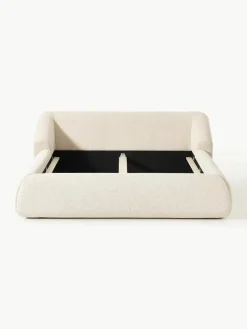 Bouclé gestoffeerd bed Sofia