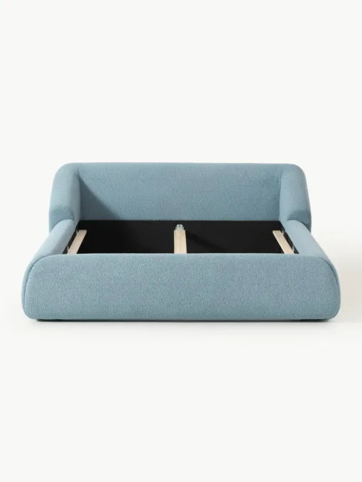 Bouclé gestoffeerd bed Sofia