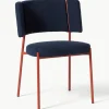 Bouclé gestoffeerde stoelen Samantha, 2 stuks