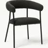 Bouclé gestoffeerde stoelen Thiago, 2 stuks