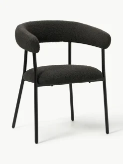 Bouclé gestoffeerde stoelen Thiago, 2 stuks
