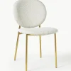Bouclé gestoffeerde stoelen Ulrica, 2 stuks