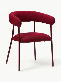Bouclé gestoffeerde stoelen Thiago, 2 stuks