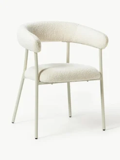 Bouclé gestoffeerde stoelen Thiago, 2 stuks