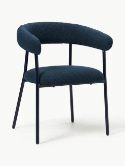 Bouclé gestoffeerde stoelen Thiago, 2 stuks