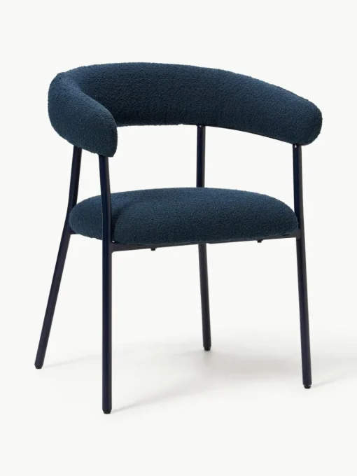 Bouclé gestoffeerde stoelen Thiago, 2 stuks