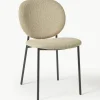 Bouclé gestoffeerde stoelen Ulrica, 2 stuks