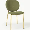 Bouclé gestoffeerde stoelen Ulrica, 2 stuks