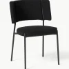Bouclé gestoffeerde stoelen Samantha, 2 stuks