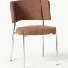 Bouclé gestoffeerde stoelen Samantha, 2 stuks