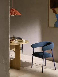 Bouclé gestoffeerde stoelen Thiago, 2 stuks