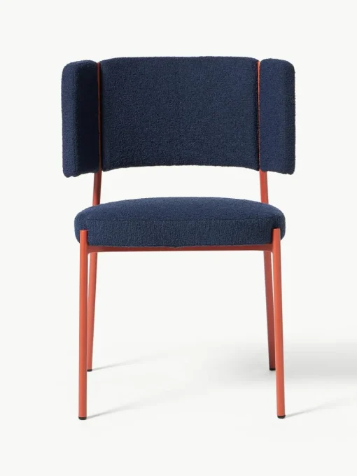 Bouclé gestoffeerde stoelen Samantha, 2 stuks