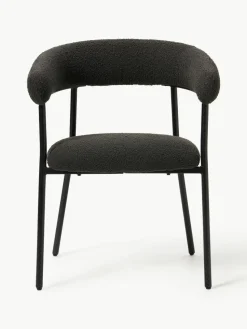 Bouclé gestoffeerde stoelen Thiago, 2 stuks