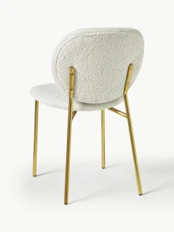 Bouclé gestoffeerde stoelen Ulrica, 2 stuks