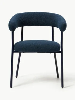 Bouclé gestoffeerde stoelen Thiago, 2 stuks