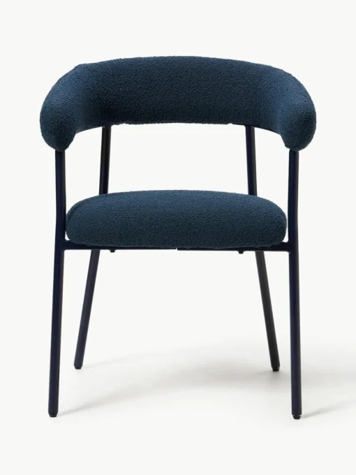 Bouclé gestoffeerde stoelen Thiago, 2 stuks