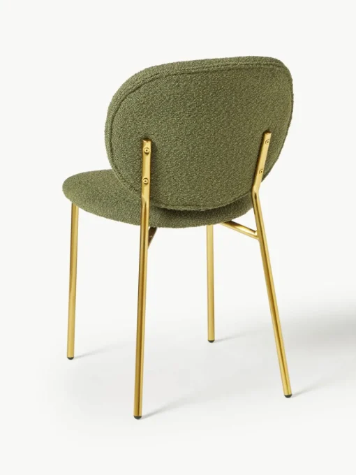 Bouclé gestoffeerde stoelen Ulrica, 2 stuks