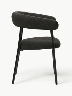 Bouclé gestoffeerde stoelen Thiago, 2 stuks