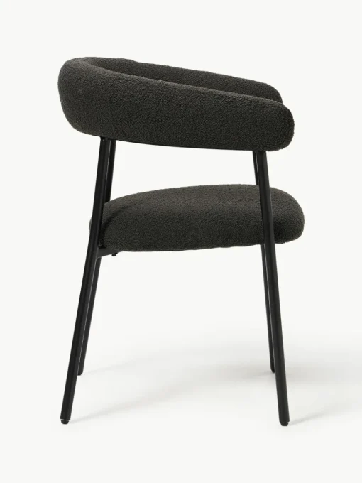 Bouclé gestoffeerde stoelen Thiago, 2 stuks