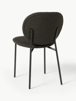 Bouclé gestoffeerde stoelen Ulrica, 2 stuks