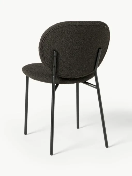 Bouclé gestoffeerde stoelen Ulrica, 2 stuks
