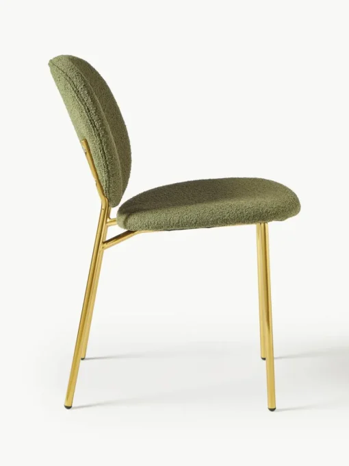 Bouclé gestoffeerde stoelen Ulrica, 2 stuks
