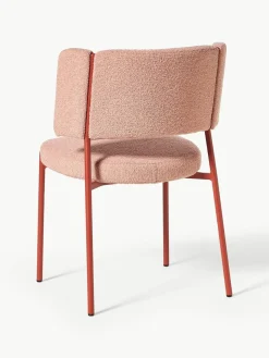 Bouclé gestoffeerde stoelen Samantha, 2 stuks