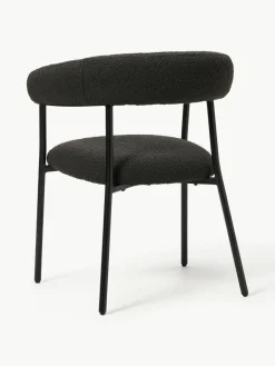 Bouclé gestoffeerde stoelen Thiago, 2 stuks