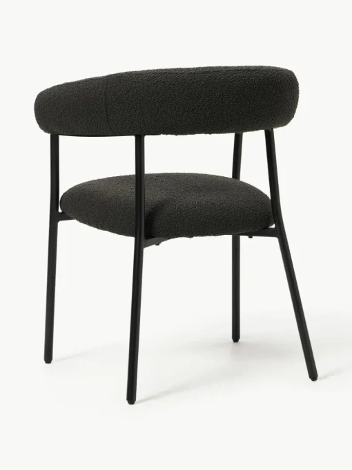 Bouclé gestoffeerde stoelen Thiago, 2 stuks