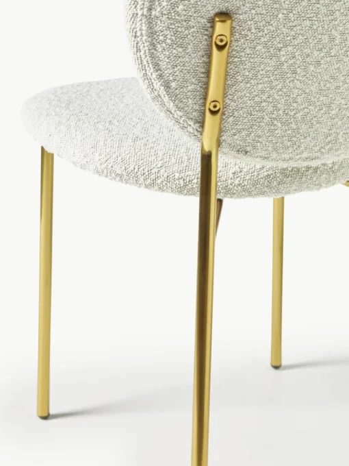 Bouclé gestoffeerde stoelen Ulrica, 2 stuks