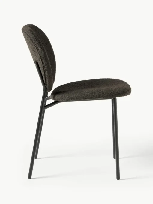 Bouclé gestoffeerde stoelen Ulrica, 2 stuks