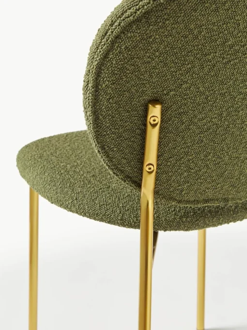 Bouclé gestoffeerde stoelen Ulrica, 2 stuks