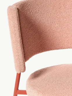 Bouclé gestoffeerde stoelen Samantha, 2 stuks