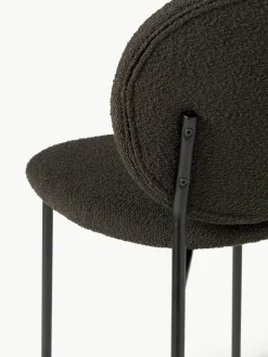 Bouclé gestoffeerde stoelen Ulrica, 2 stuks