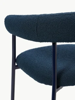 Bouclé gestoffeerde stoelen Thiago, 2 stuks
