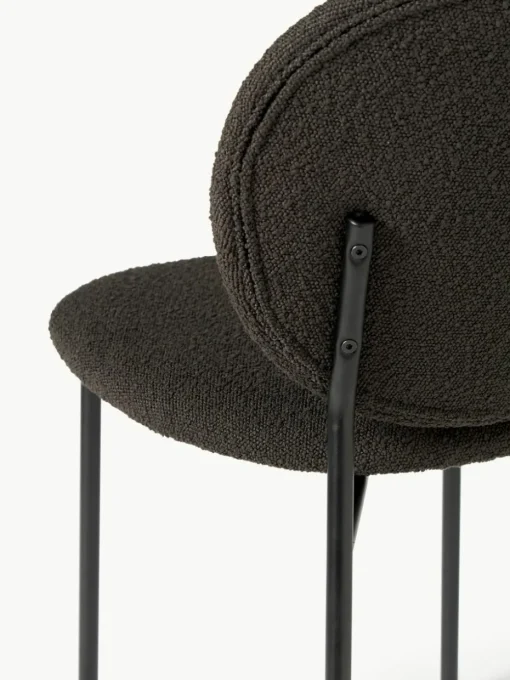Bouclé gestoffeerde stoelen Ulrica, 2 stuks