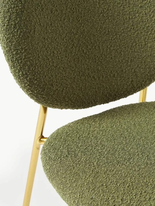Bouclé gestoffeerde stoelen Ulrica, 2 stuks