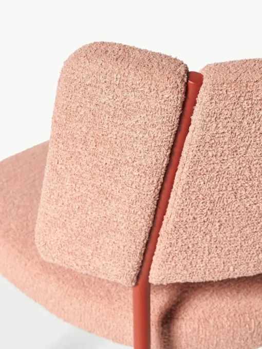 Bouclé gestoffeerde stoelen Samantha, 2 stuks