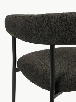 Bouclé gestoffeerde stoelen Thiago, 2 stuks