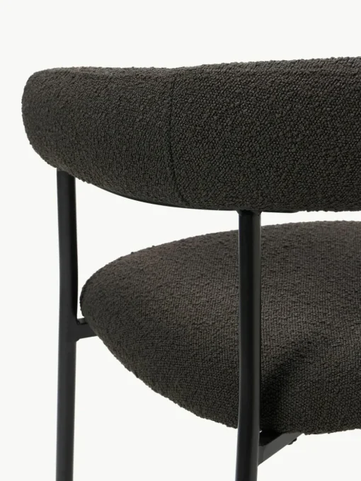 Bouclé gestoffeerde stoelen Thiago, 2 stuks