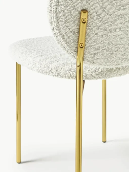 Bouclé gestoffeerde stoelen Ulrica, 2 stuks