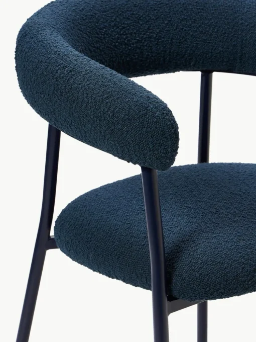 Bouclé gestoffeerde stoelen Thiago, 2 stuks