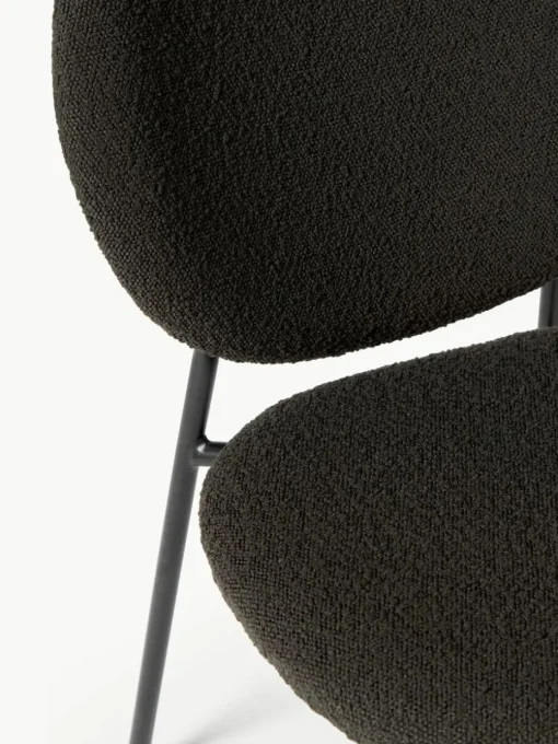 Bouclé gestoffeerde stoelen Ulrica, 2 stuks