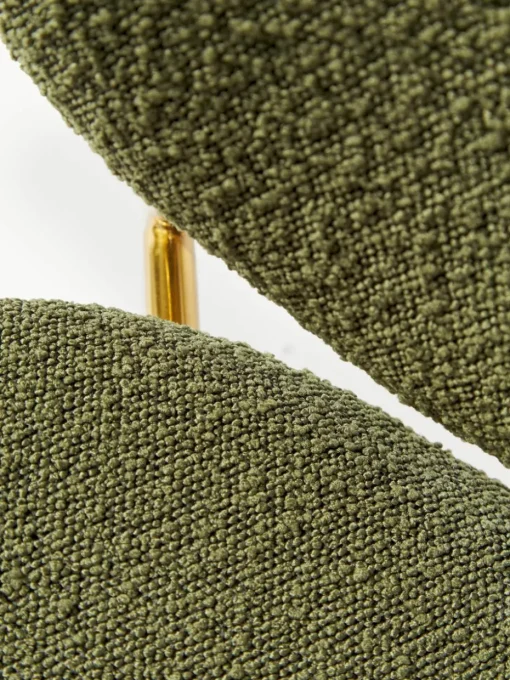 Bouclé gestoffeerde stoelen Ulrica, 2 stuks